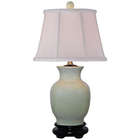 Celadon porcelain table lamp 3