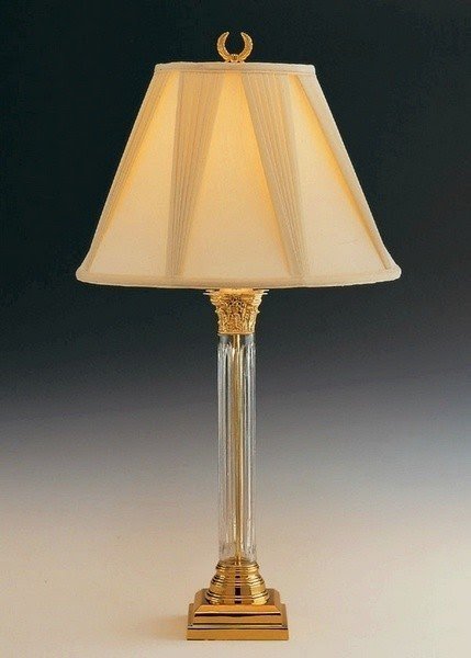crystal column table lamp
