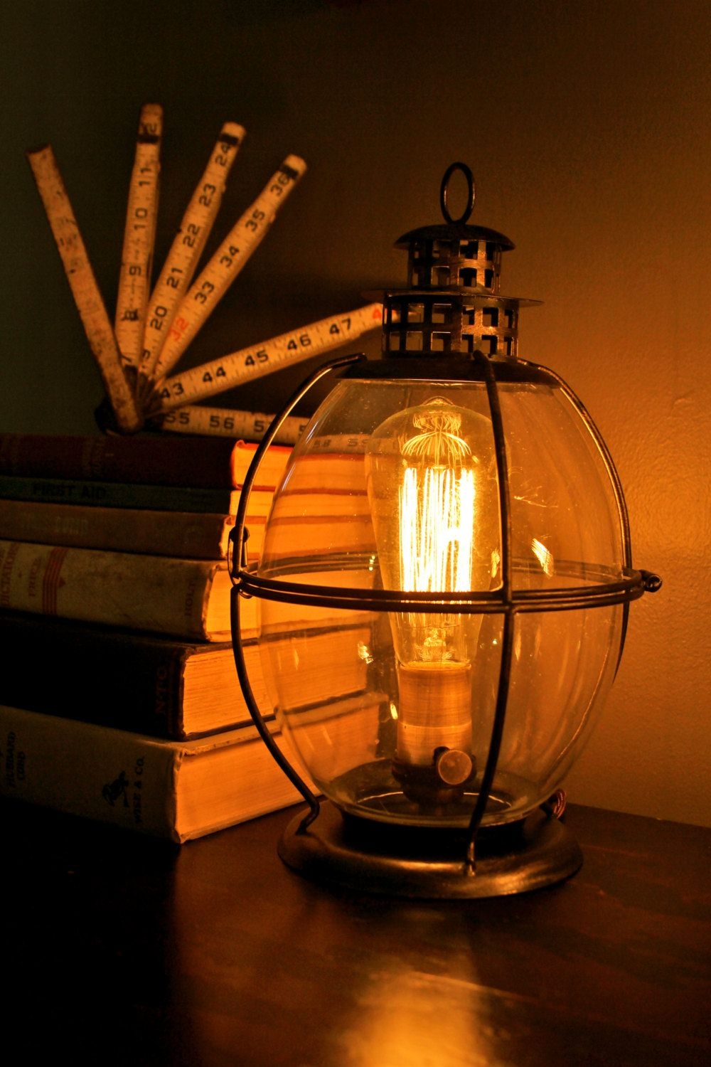 Edison lamp vintage lantern table lamp