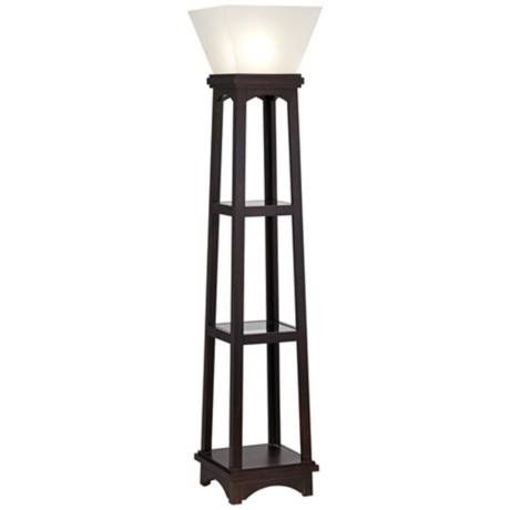 tall lamp with shelves