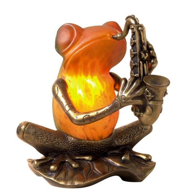 bronze frog lamp