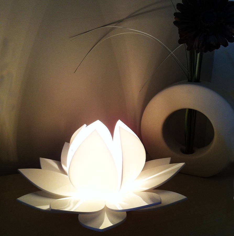 Lotus flower table lamp by kirsty shaw notonthehighstreet 2