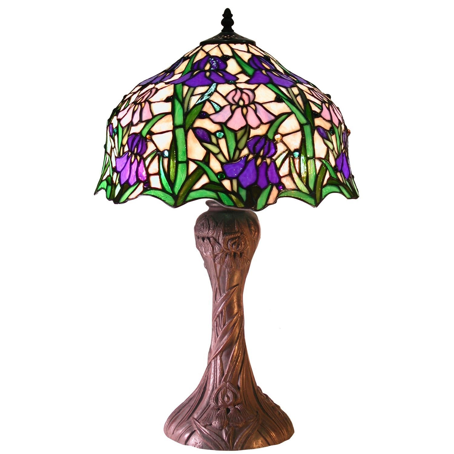 Reviews summary for purple and lavender iris tiffany style table