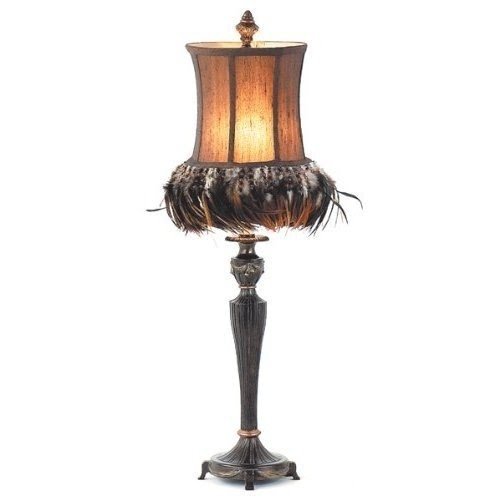 shabby chic feather table lamp