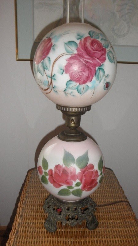 vintage glass globe table lamps