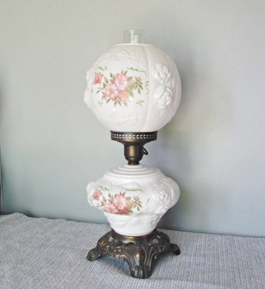 antique lamps with globes