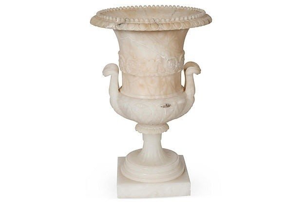 Alabaster urn lamp on 5