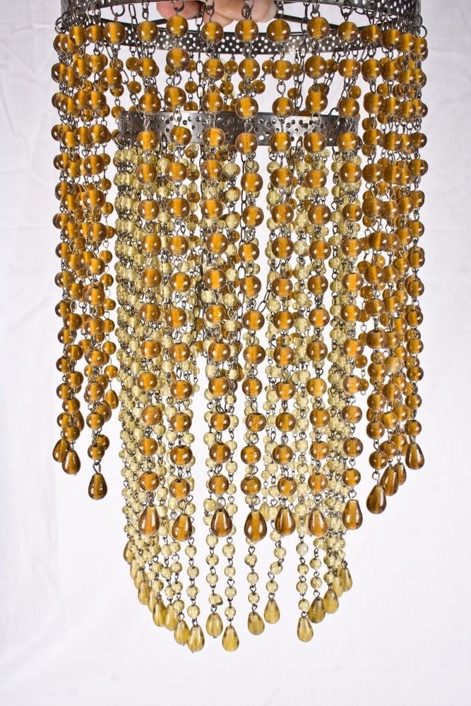 Chandelier lamp shades with beads