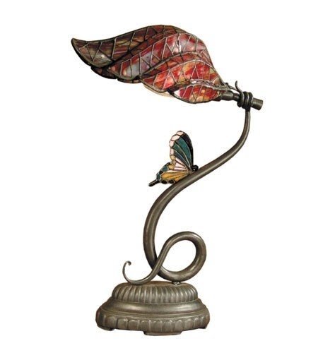 Dale tiffany butterfly 1 light lamp in antique bronze tt101130