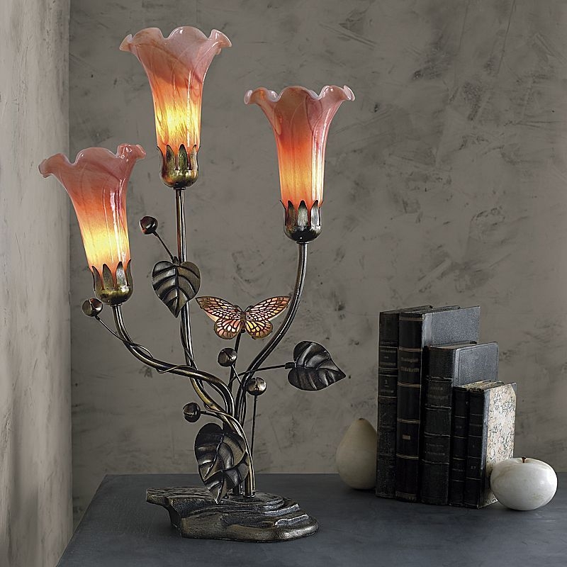 dale tiffany butterfly lily table lamp