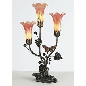 Dale tiffany r 3 light lily butterfly accent lamp