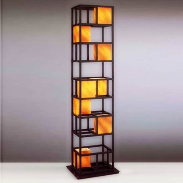 Box lamp deals with shelves