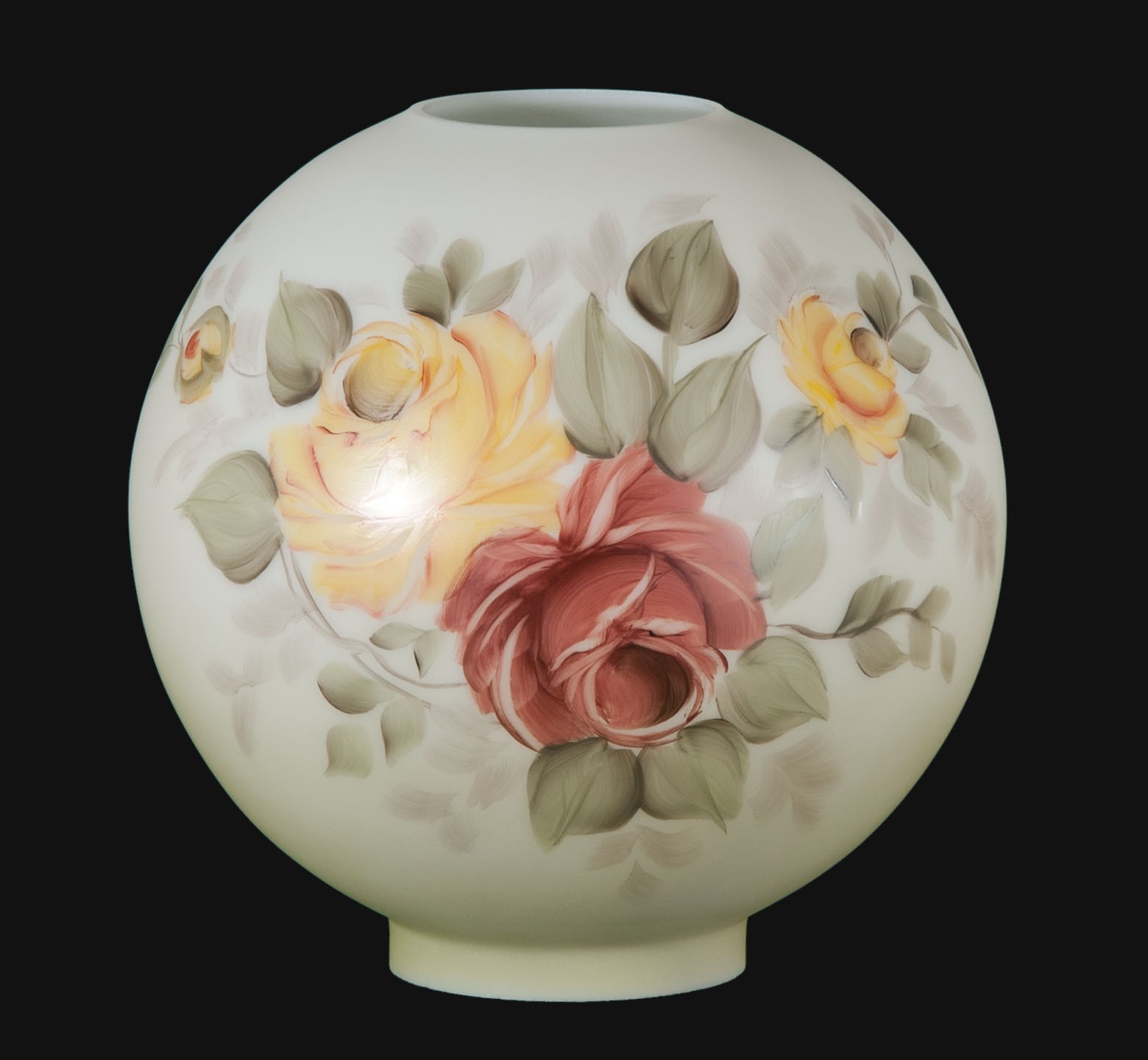 hand painted glass lamp globes