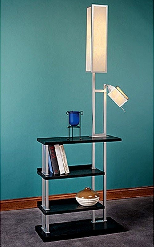 Lamps lighting floor table floor lamp with shelves lu 04