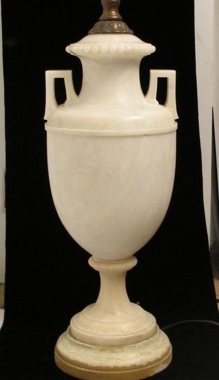 Monumental alabaster urn lamp image 2