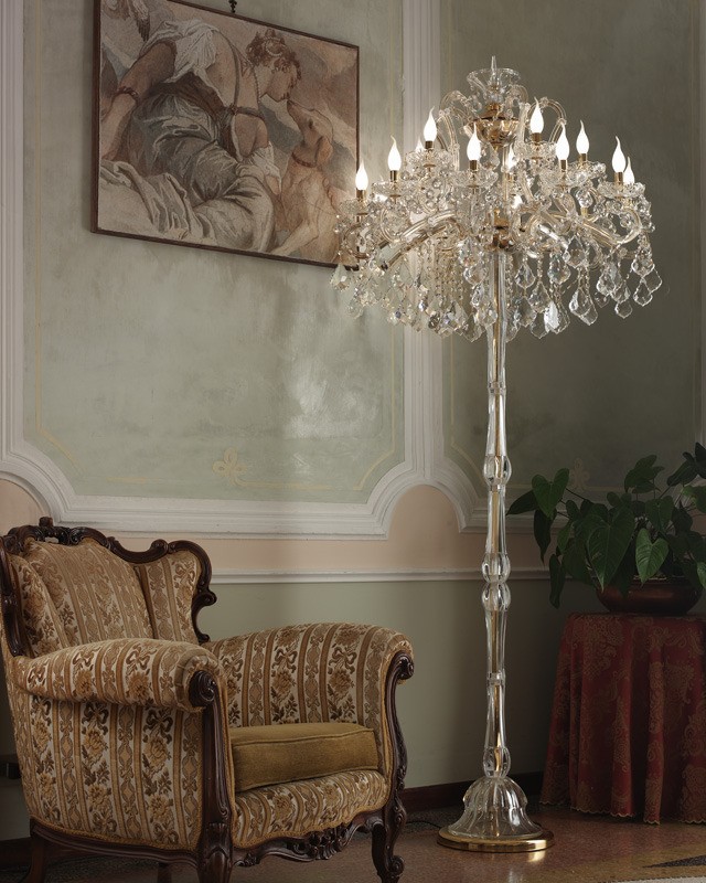 Tall chandelier deals floor lamp