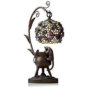 Stained glass cat lamp