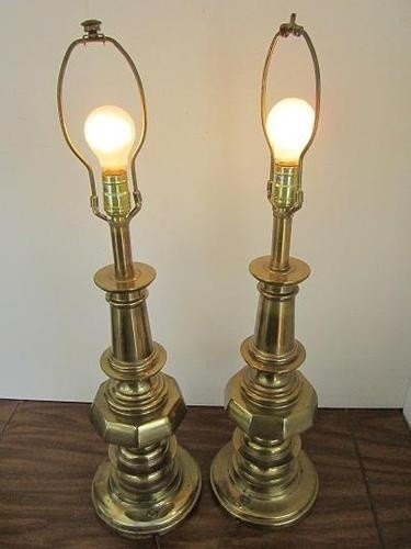 Stiffel floor lamps brass