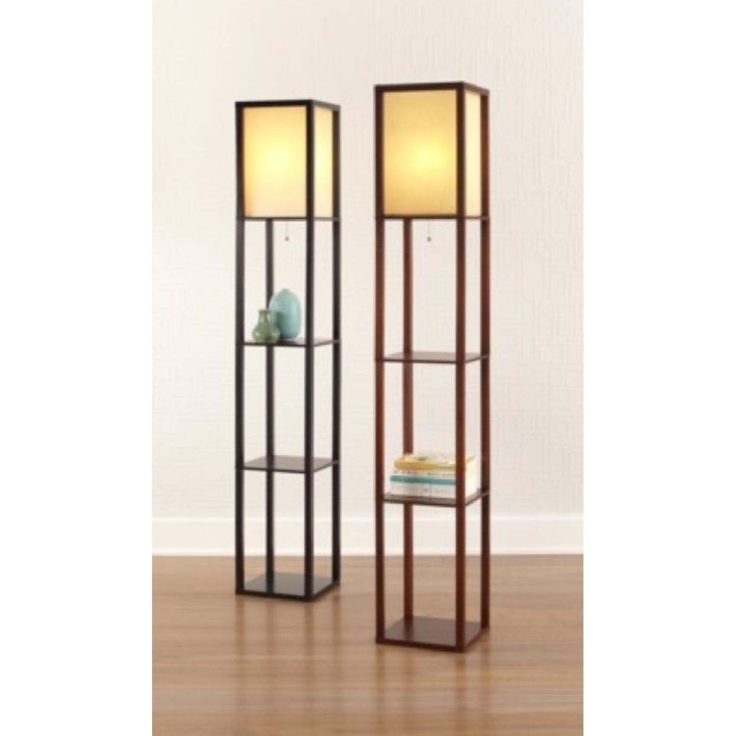Threshold tm floor shelf lamp with ivory shade product details