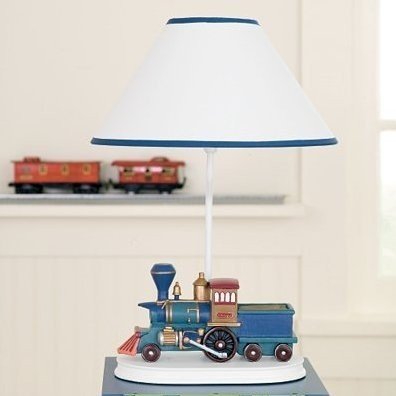 Vintage train lamp kids decorating ideas
