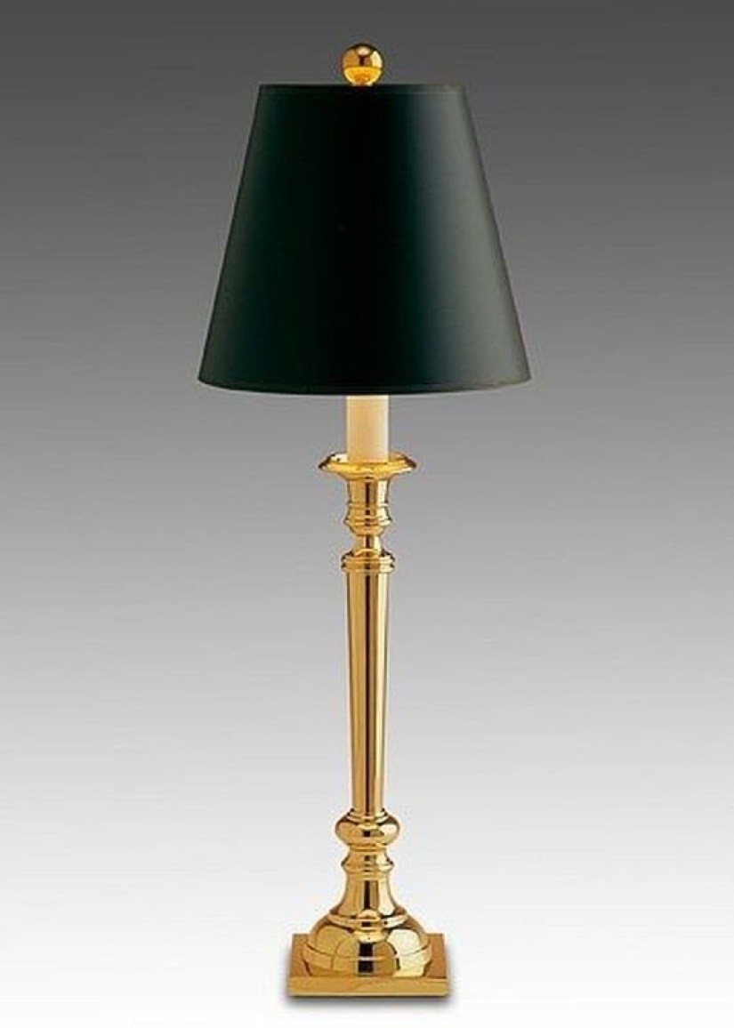 Antique brass candlestick table lamp