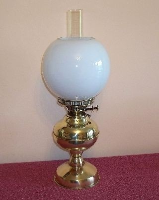 Antique oil lamps brass twin burner oil lamp