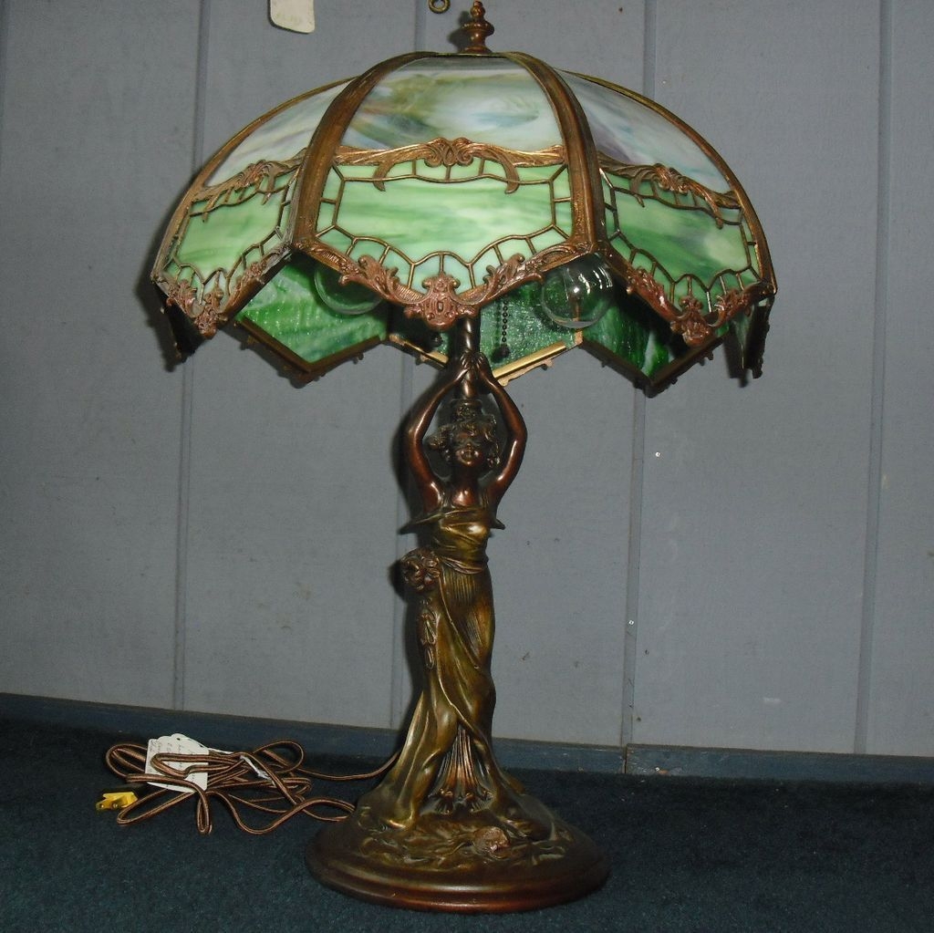 antique art nouveau table lamps