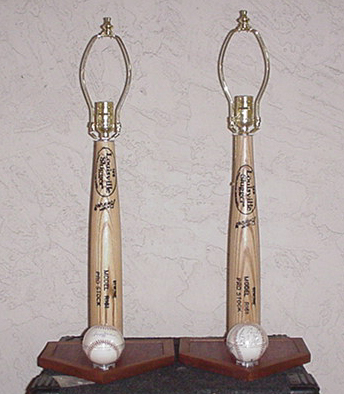 Baseball bat lamps