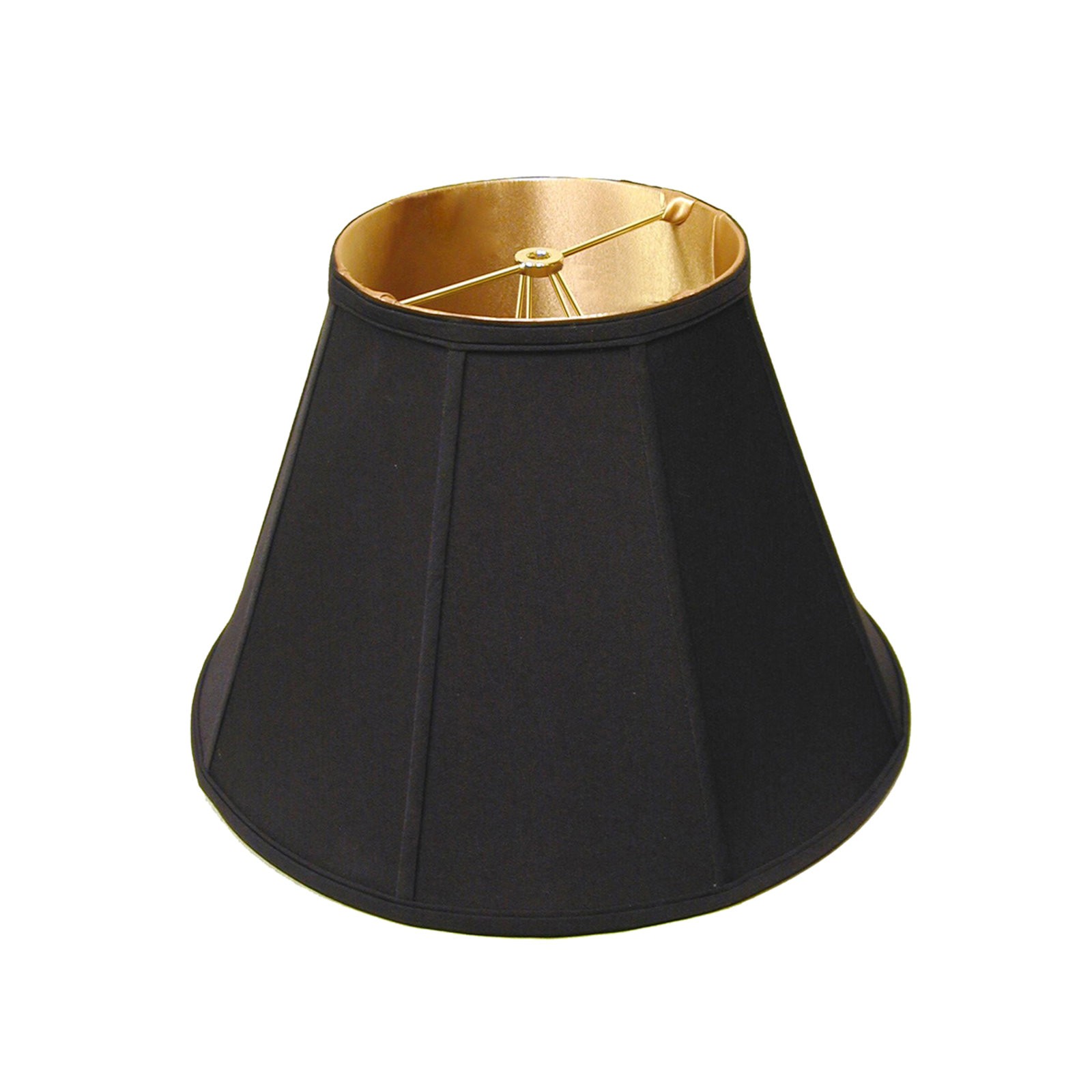 Black with gold lining flared chandelier shade