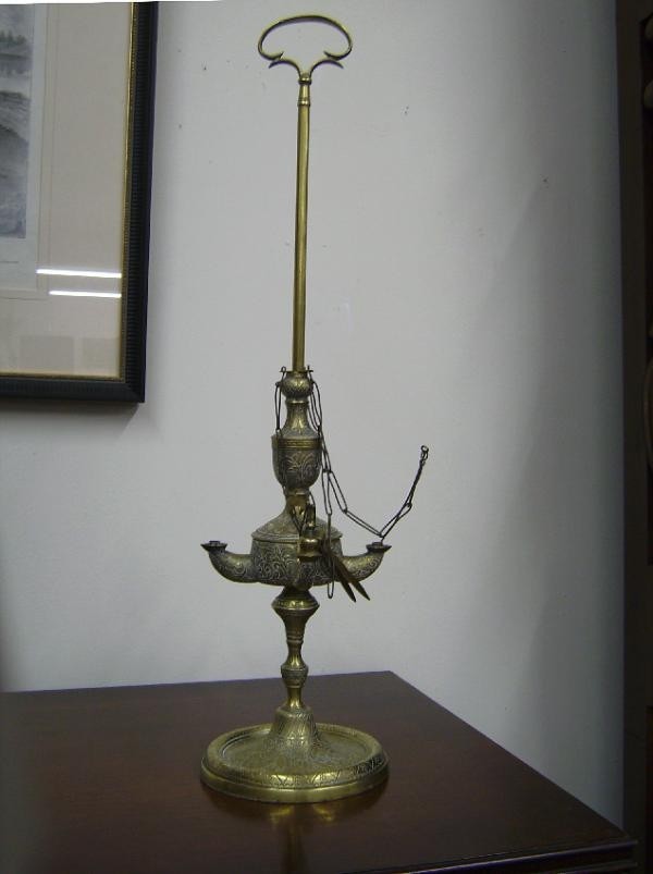 Vintage Brass Oil Lamp - Foter