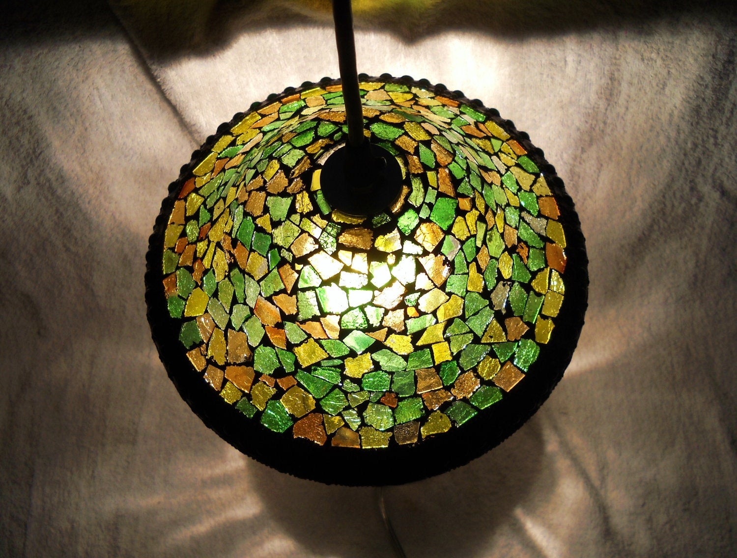 Glass hanging lamps
