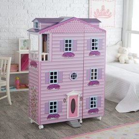 large wooden dolls house for barbie