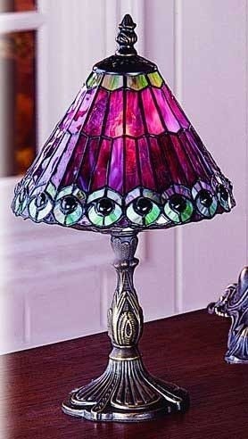 Purple tiffany table lamp