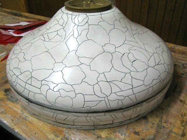 Tiffany stained glass reproduction lamp shade
