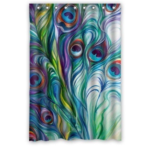 Beautiful Peacock Shower Curtain - Hotstyle Peacock Feather Bathroom Shower Curtains Polyester Waterproof 48 Wide x 72 High