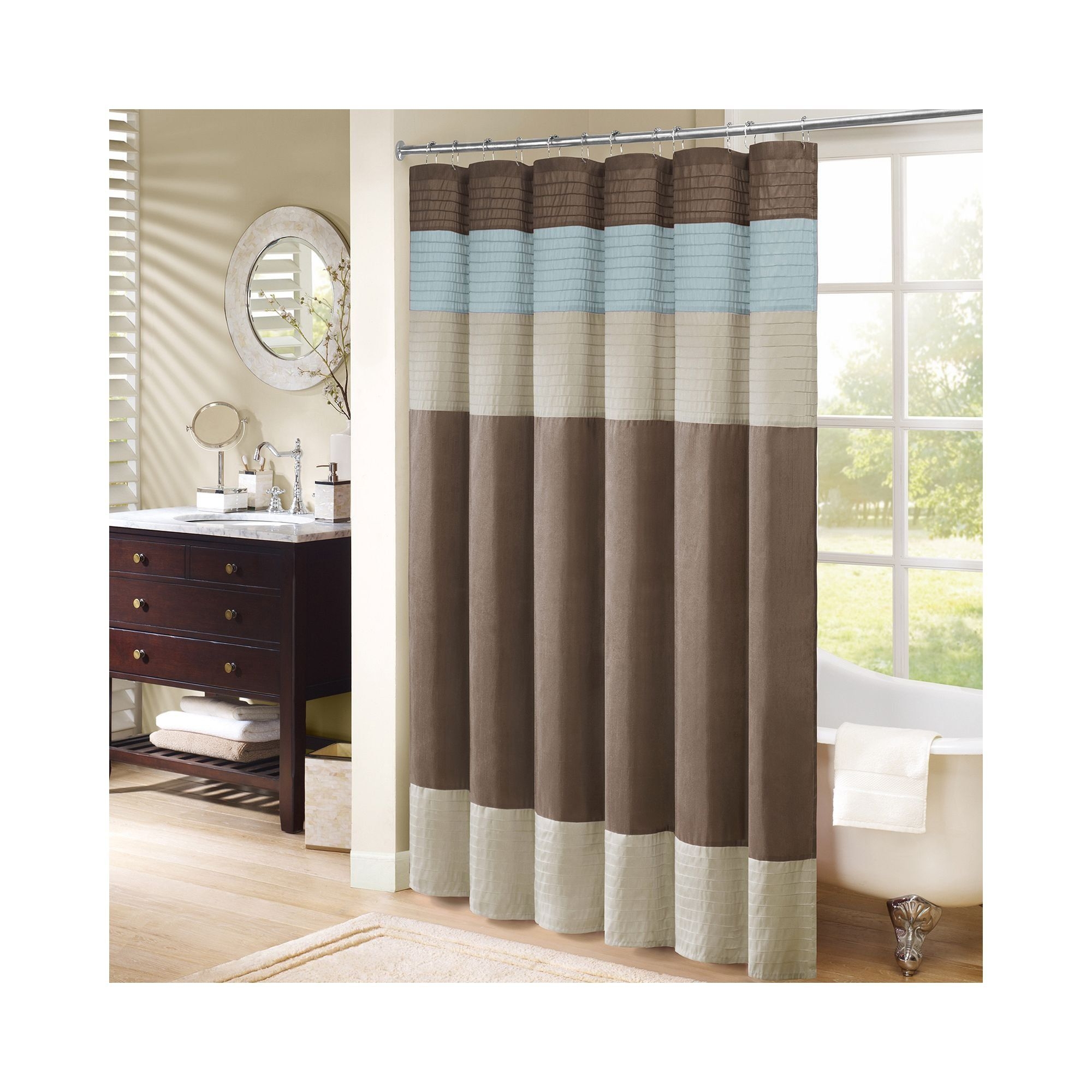 Blue Brown Shower Curtain - Ideas on Foter