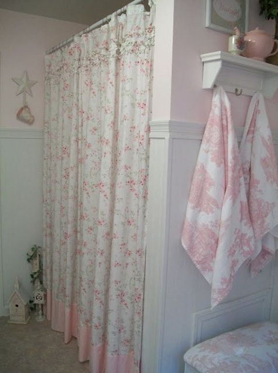 Burlap shower curtains