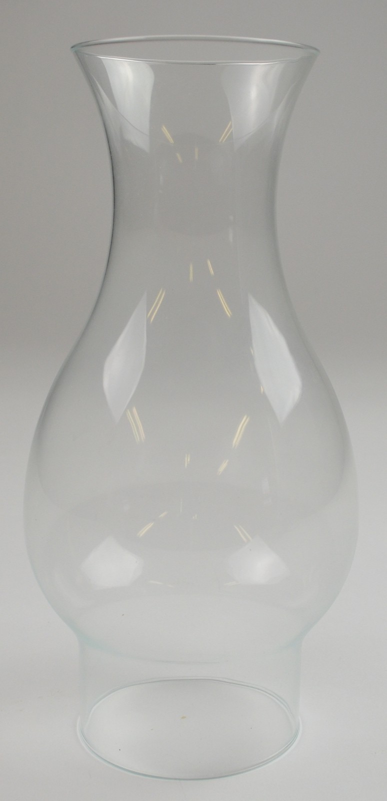 Details about vintage clear glass smooth top hurricane lamp chimney