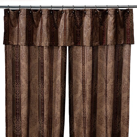 Luxury shower curtains with valance