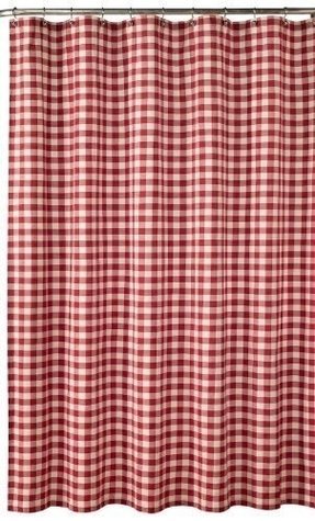 Red Plaid Shower Curtain - Foter