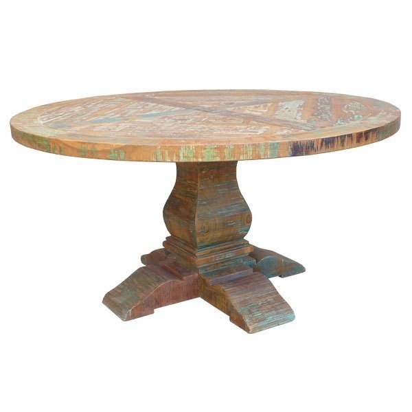 Round dining table pedestal base 1