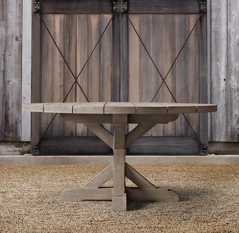 Round dining table pedestal base 4