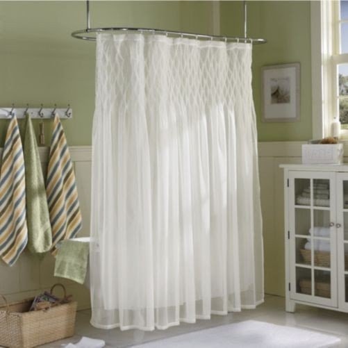 sheer shower curtain