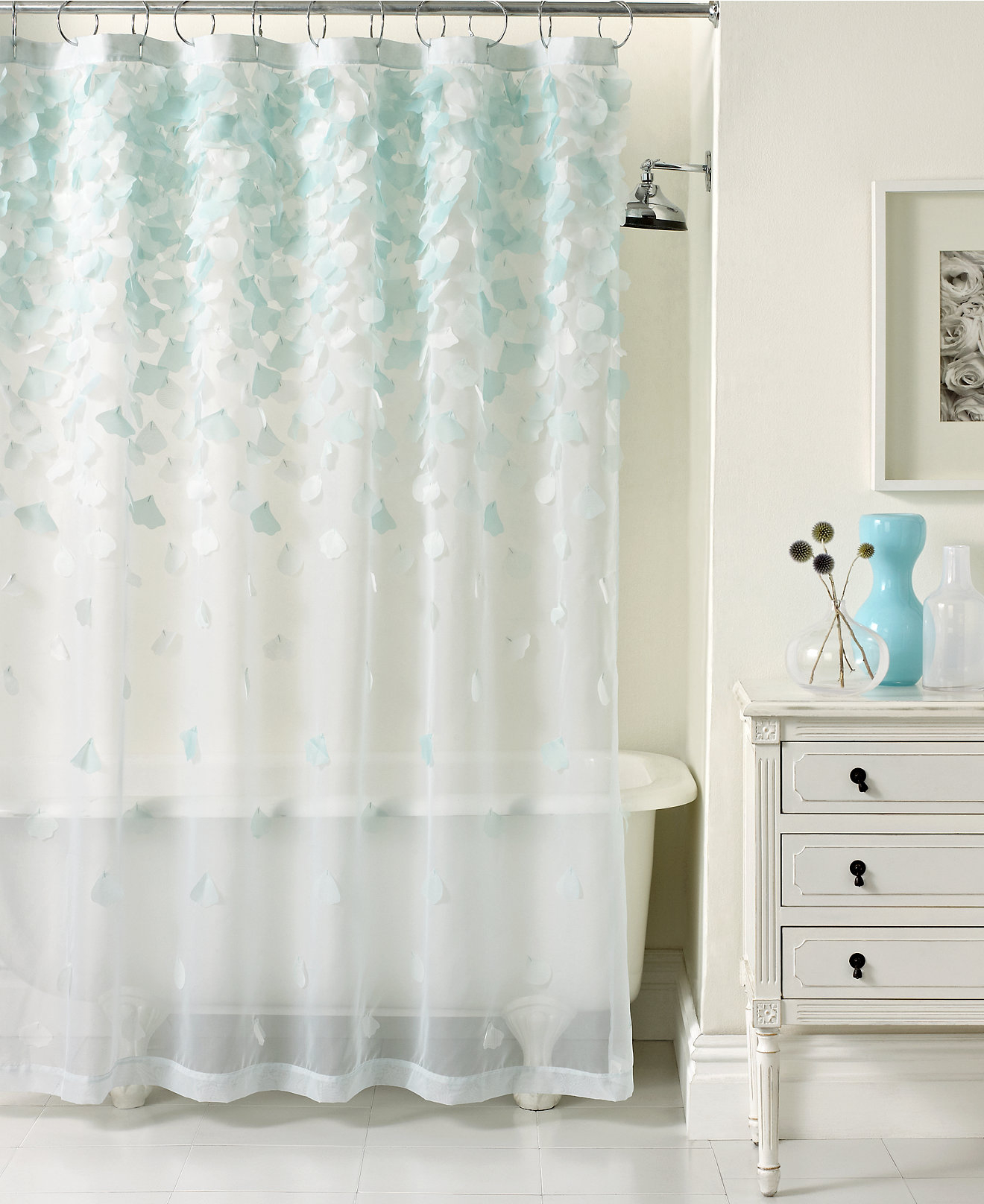 Sheer shower curtains