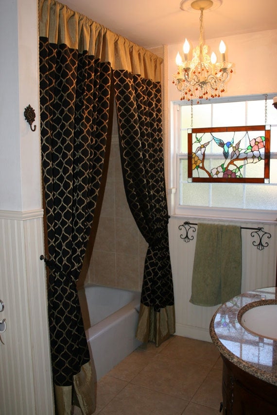 Sophisticated fabric shower curtains or