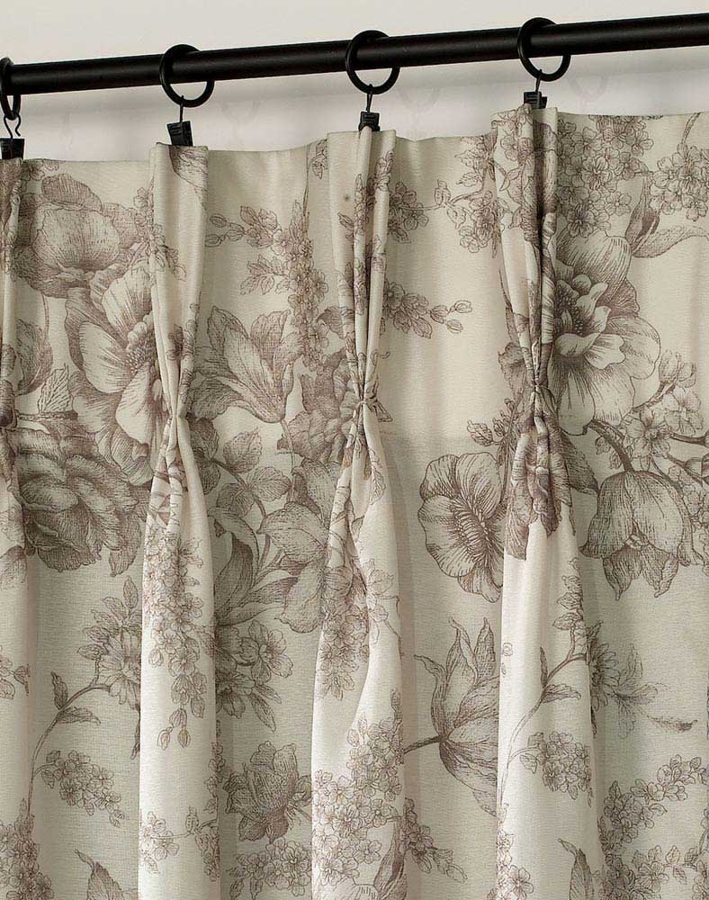 Toile curtains green