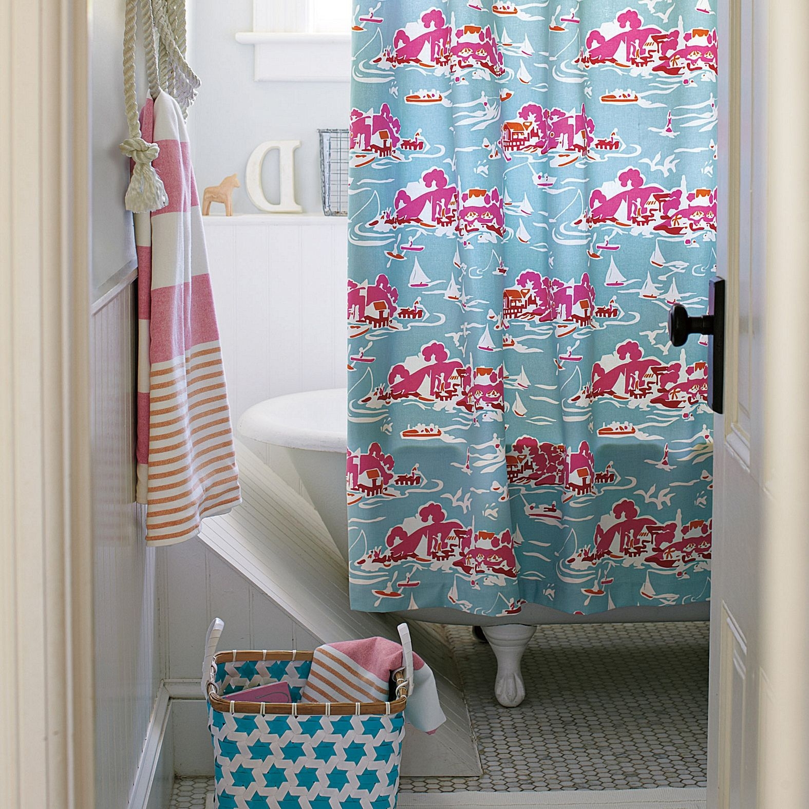 Toile shower curtain 20