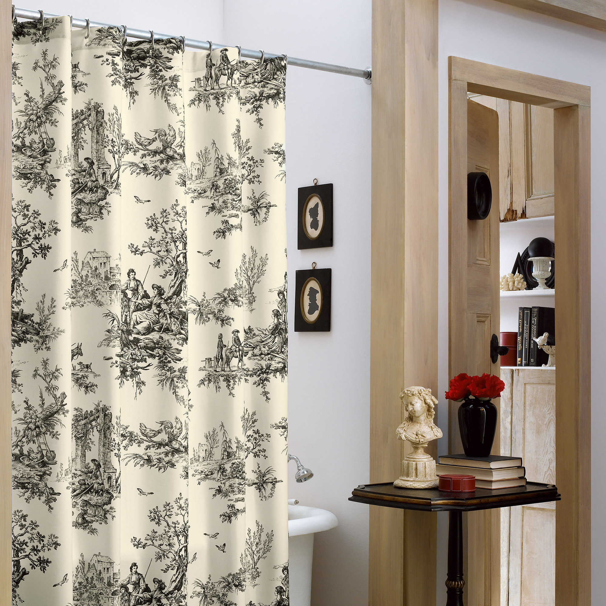 Toile shower curtain