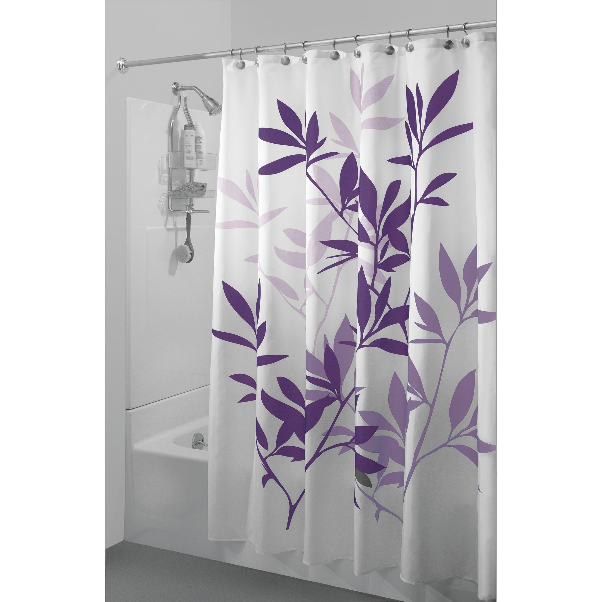 Washabe Elegant Design Bold Spring Leaves Shower Stall Curtain Sz 54 X 78 Brown