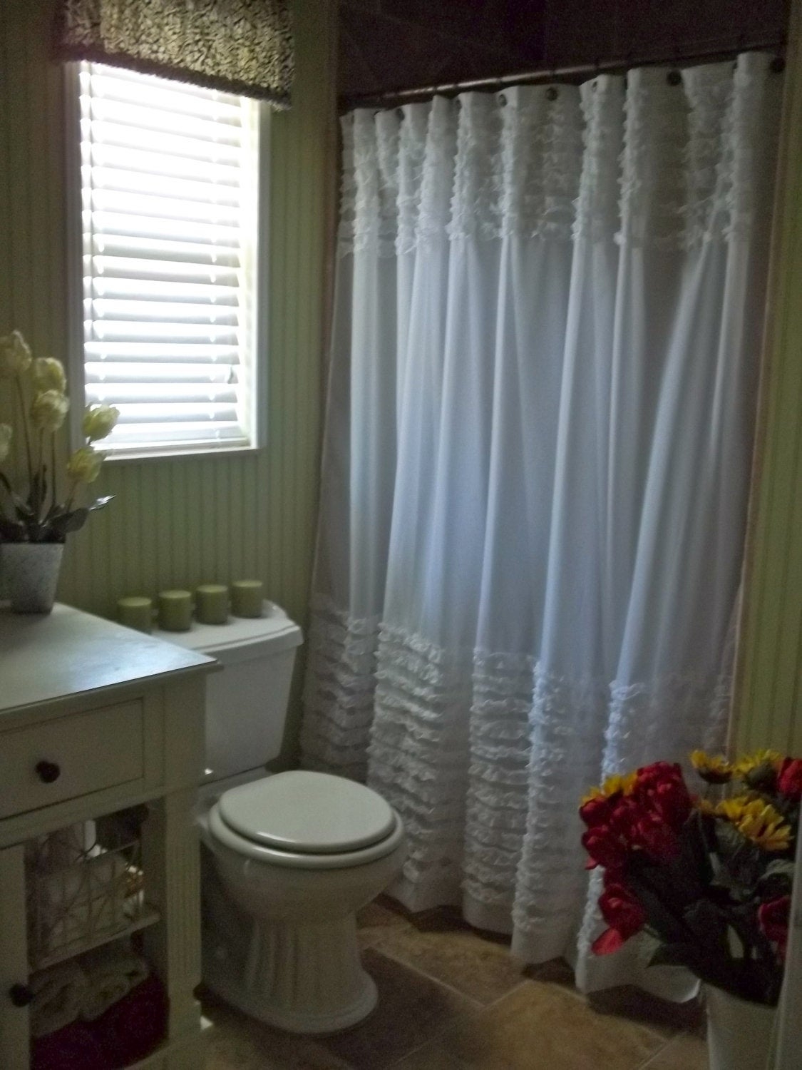 Shabby Chic Shower Curtains Ideas On Foter   White Shabby Chic Shower Curtain 